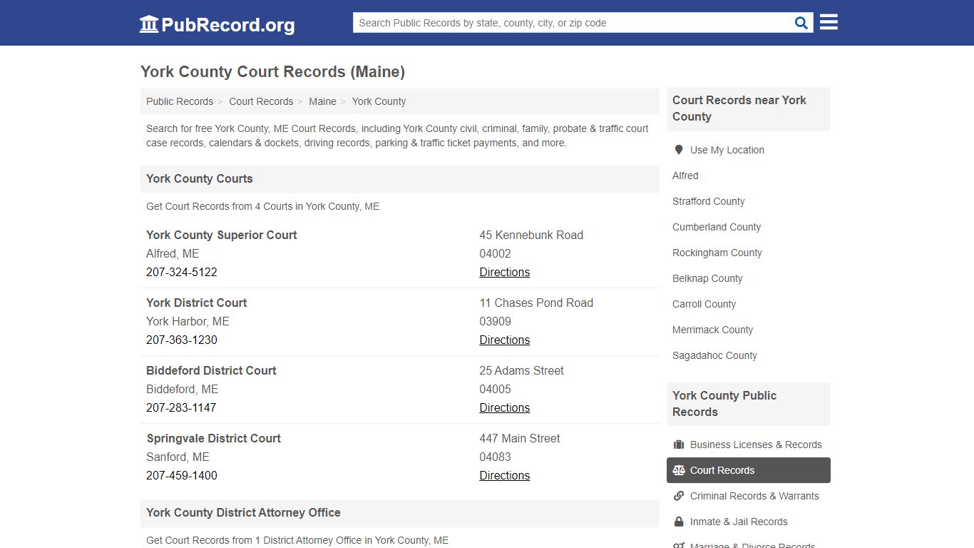 Free York County Court Records (Maine Court Records)