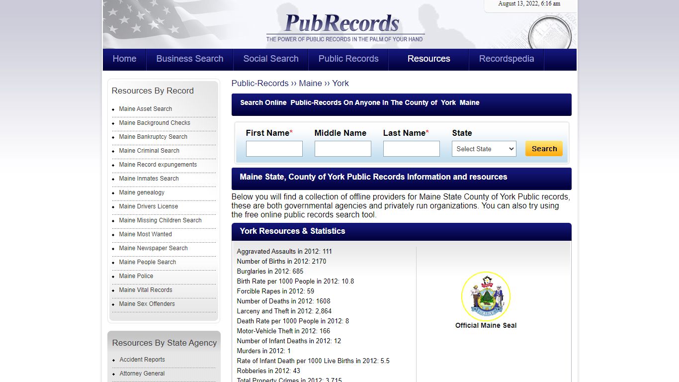 York County, Maine Public Records